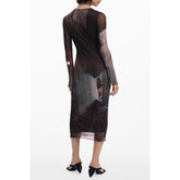 Desigual Brown Polyester Women Dress